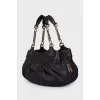 Leather bag with logo