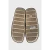 Flat textile sandals