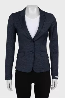 Cropped pinstripe jacket