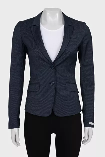 Cropped pinstripe jacket