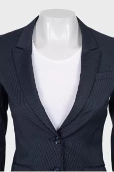 Cropped pinstripe jacket
