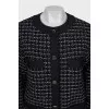 Tweed black suit with a skirt