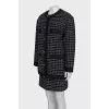 Tweed black suit with a skirt