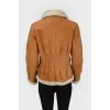 Sheepskin coat with natural fur with tag
