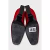 Red suede shoes