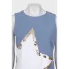Sleeveless straight dress with tag