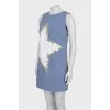 Sleeveless straight dress with tag