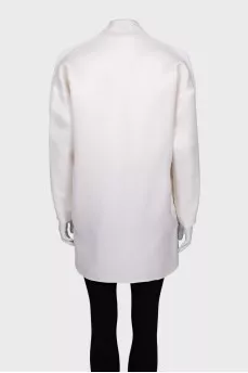 Белый кардиган фасона oversize