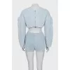 Light blue suit with patch pockets