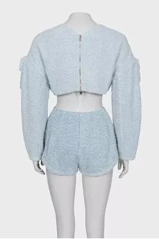 Light blue suit with patch pockets