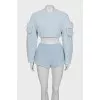 Light blue suit with patch pockets