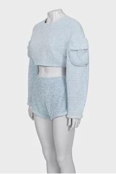 Light blue suit with patch pockets
