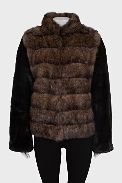 Short sable fur coat