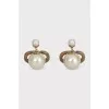 Stud earrings with the brand logo