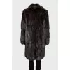 Straight cut sable fur coat with hooks