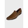 Men's shoes made of napped leather