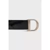 Patent leather wide belt