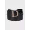 Patent leather wide belt