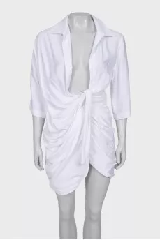 White asymmetrical dress