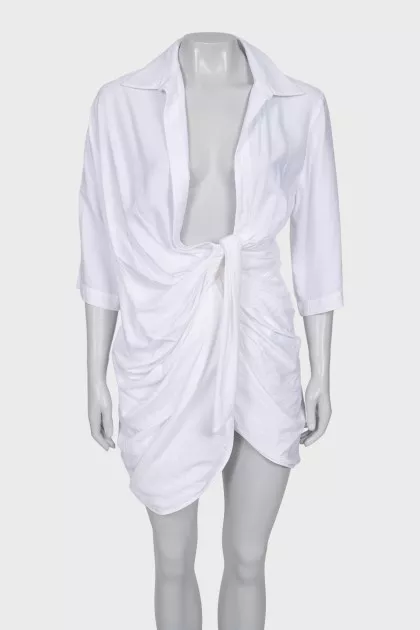 White asymmetrical dress