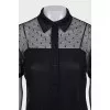 Black mesh blouse