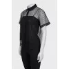 Black mesh blouse