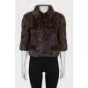 Short rabbit fur coat
