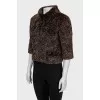 Short rabbit fur coat