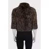 Short rabbit fur coat
