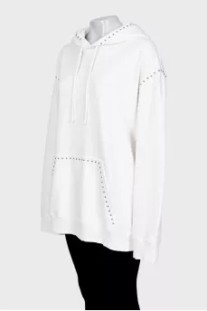 Белое oversize худи с биркой