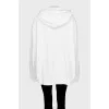 Белое oversize худи с биркой