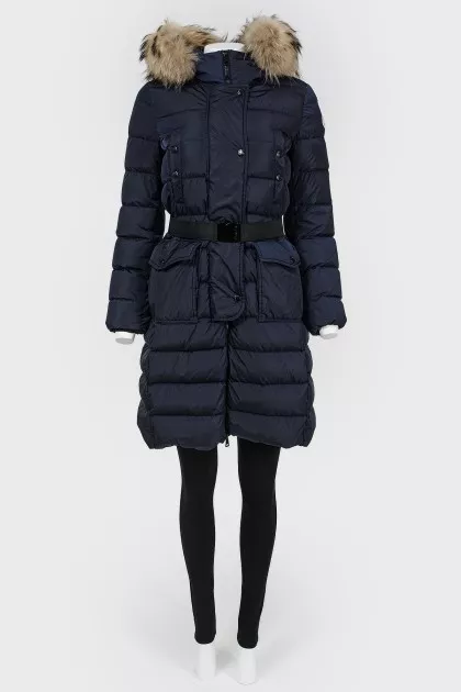 A down jacket for zipper and buttons