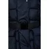 A down jacket for zipper and buttons