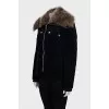 Fitted velvet jacket with a zipper