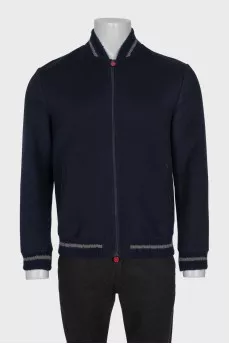 Men's blue bomber jacket