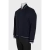 Men's blue bomber jacket