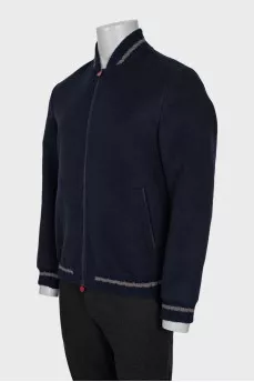 Men's blue bomber jacket