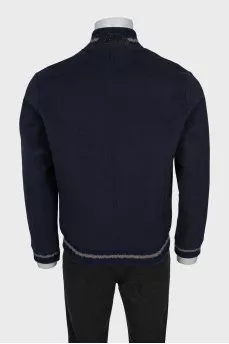 Men's blue bomber jacket