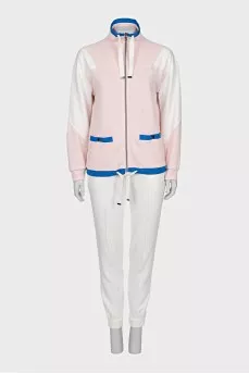 Tracksuit with contrasting inserts