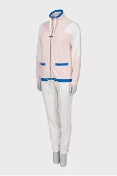 Tracksuit with contrasting inserts