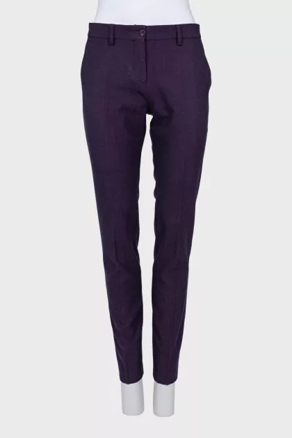 Purple wool trousers
