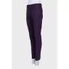 Purple wool trousers