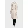 White double-breasted trench coat
