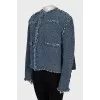 Loose-fitting jacket with hooks and tag
