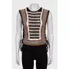 Knitted top with lacing