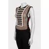 Knitted top with lacing