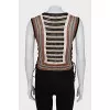 Knitted top with lacing