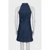 Sleeveless denim dress with buttons
