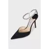 Saeda suede shoes with rhinestones