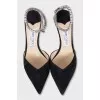 Saeda suede shoes with rhinestones